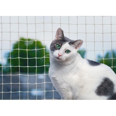 Katzen-/Vogelnetz, beige, 20 m x 2 m