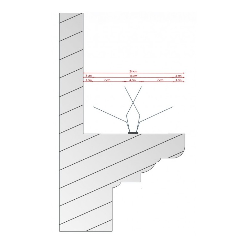 MODUŁ 50CM, KO_4S_80, 4 RZĘDY, 80 KOLCÓW NA METR