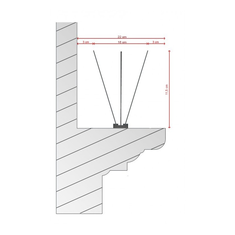 MODUŁ 50 CM, KO_3_60, 3 RZĘDY, 60 KOLCÓW NA METR