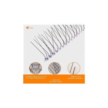 KO_3R_100, FOR SWALLOWS, 3 ROWS, 100 SPIKES PER METER